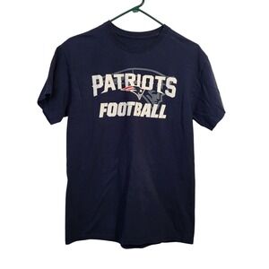 New‎ England Patriots Football T Shirt Mens Medium Navy Blue NFL Team Apparel